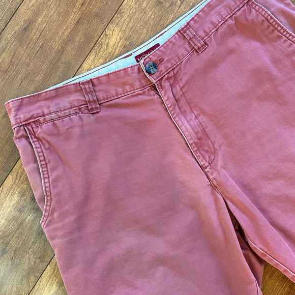 Merona Flat Front Cranberry Red Chino Shorts-Size 34 - Picture 2 of 5